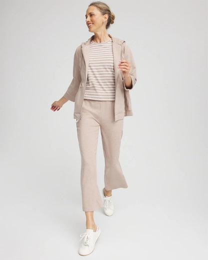 Chico's Women | Zenergy® French Terry Cropped Pants LIGHT TAUPE HEATHER