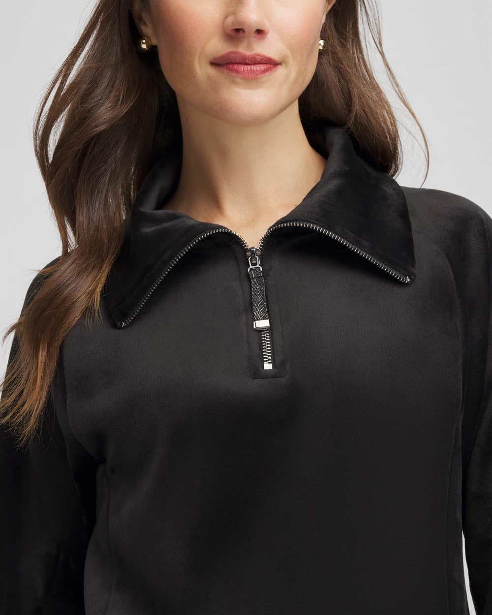 Chico's Women | Zenergy® Velour Pullover BLACK