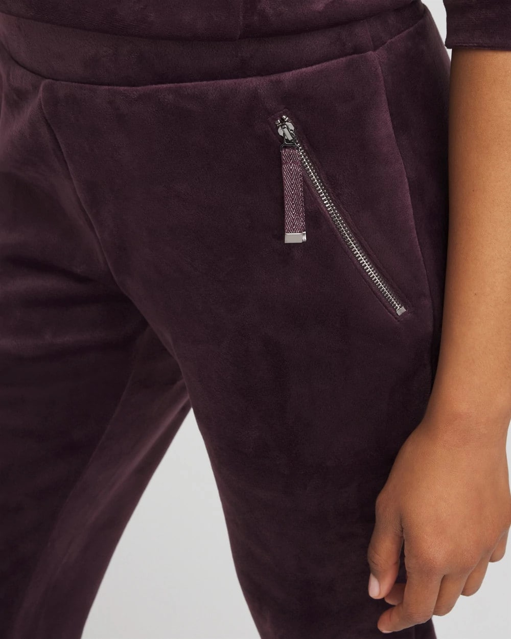 Chico's Women | Zenergy® Velour Tapered Ankle Pants NIGHT BLOOM
