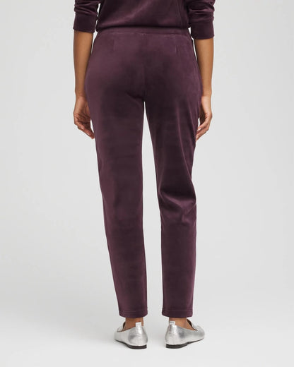 Chico's Women | Zenergy® Velour Tapered Ankle Pants NIGHT BLOOM