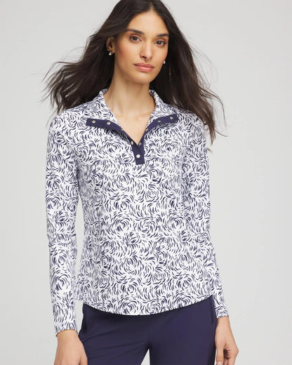 Chico's Women | Zenergy® UPF Palma Pullover PASSPORT BLUE