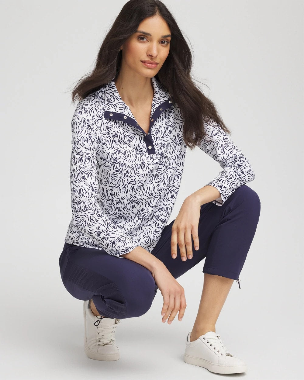 Chico's Women | Zenergy® UPF Palma Pullover PASSPORT BLUE