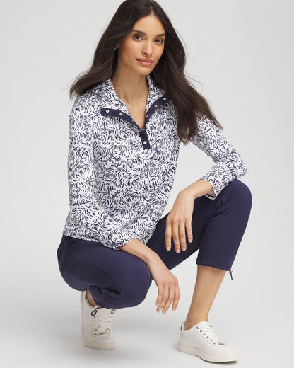 Chico's Women | Zenergy® UPF Palma Pullover PASSPORT BLUE