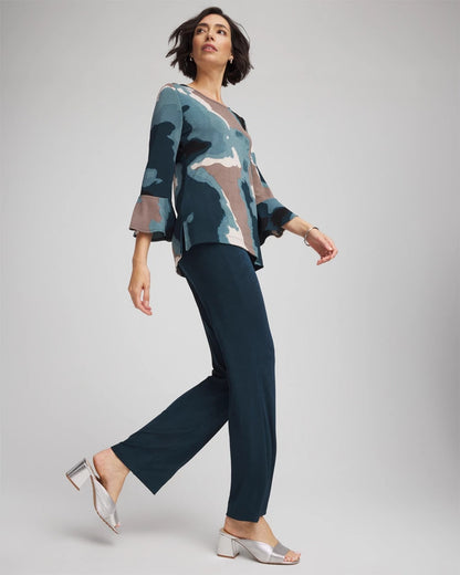 Chico's Women | Travelers™ No Tummy Pants TEAL SHADOW