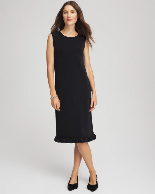 Chico's Women | Travelers™ Fringe Hem Tank Dress TRAVELERS BLACK