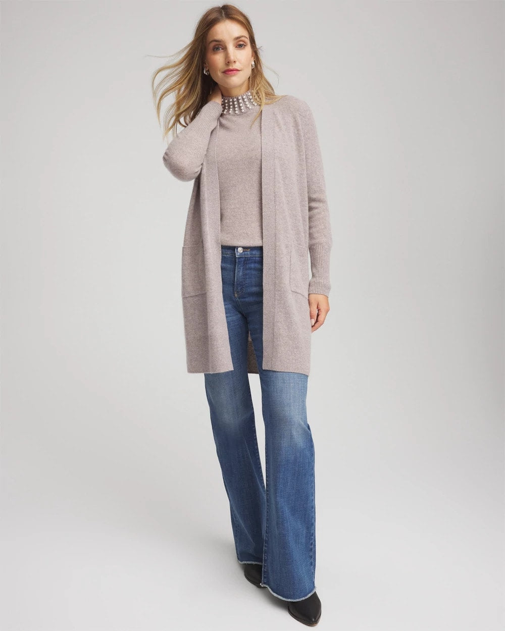 Chico's Women | Cashmere Duster Cardigan TAUPE HEATHER