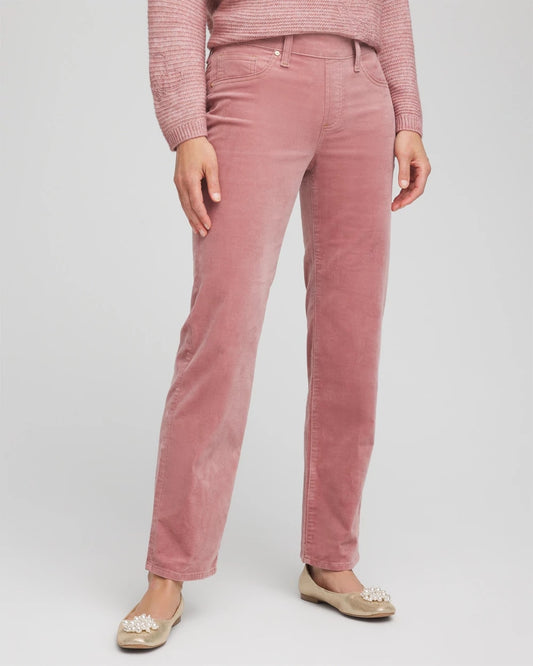 Chico's Women | Velveteen Pull-On Flared Jeans DUSTY ROSE