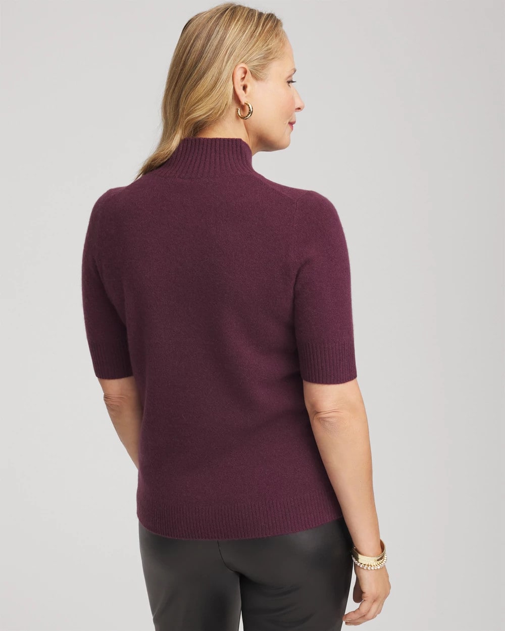Chico's Women | Cashmere Elbow-Sleeve Sweater WINE