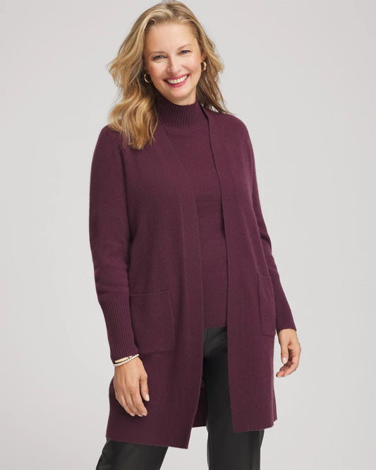 Chico's Women | Cashmere Duster Cardigan WINE