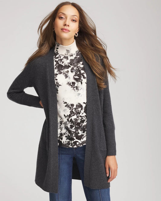 Chico's Women | Cashmere Duster Cardigan DARK GREY