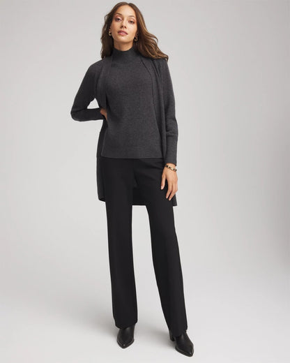 Chico's Women | Cashmere Elbow-Sleeve Sweater DARK GREY