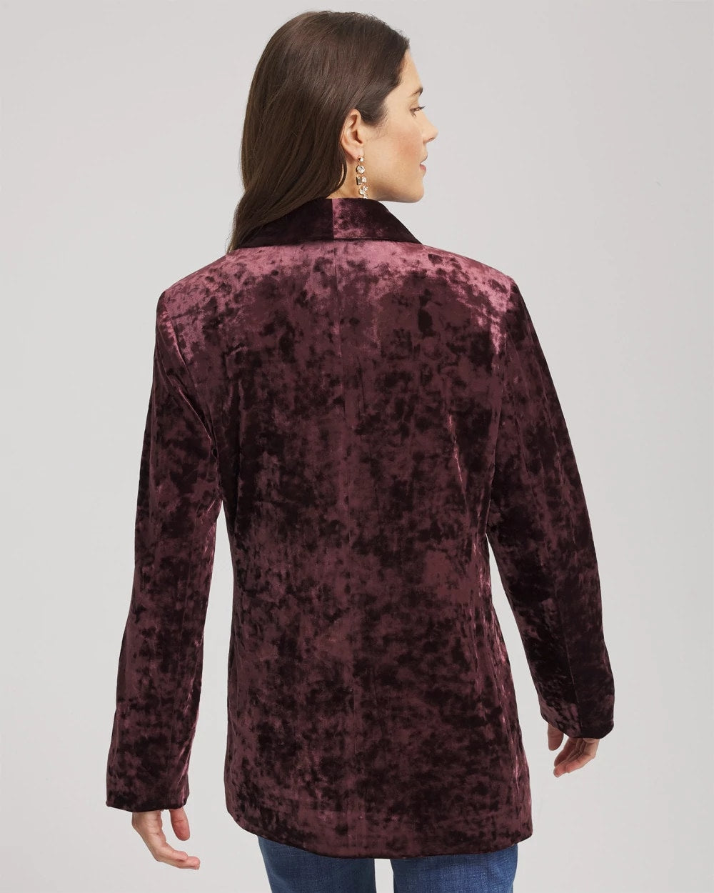 Chico's Women | Crushed Velvet Blazer NIGHT BLOOM