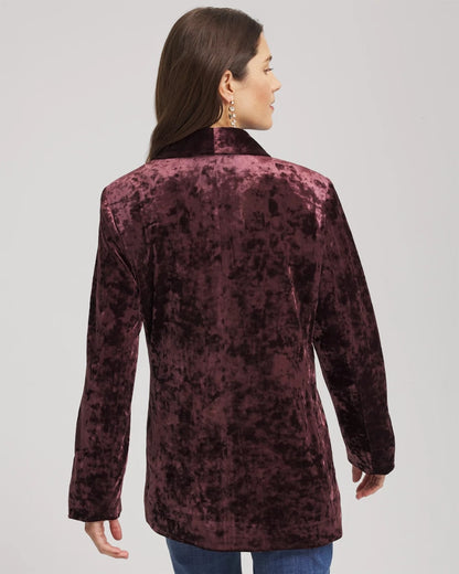 Chico's Women | Crushed Velvet Blazer NIGHT BLOOM