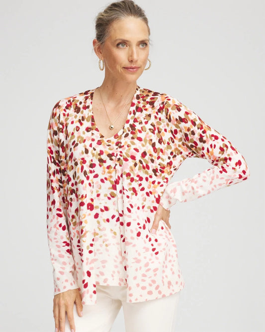 Chico's Women | Ombré Printed V-Neck Cardigan MULTI