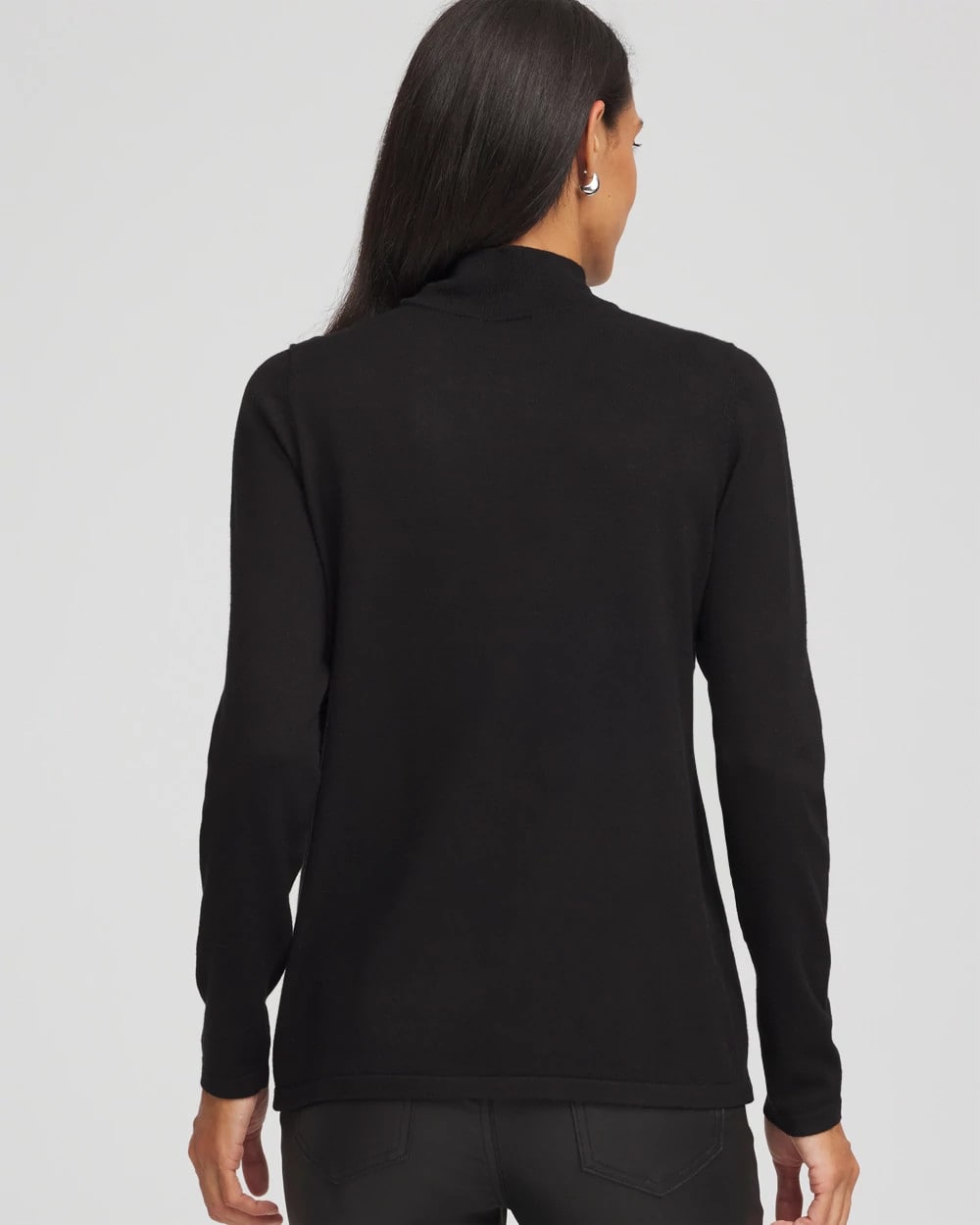 Chico's Women | Ella Embellished Mockneck Sweater BLACK
