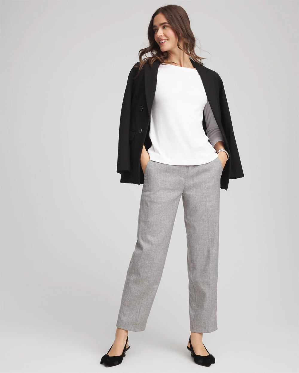 Chico's Women | Pima Cotton 3/4 Sleeve Tee ALABASTER