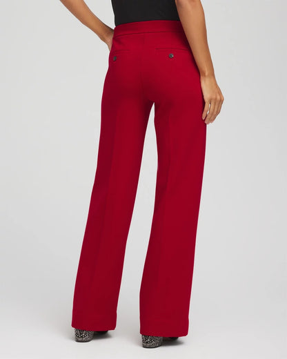 Chico's Women | Emme Wide-Leg Trouser Ponte Pants CARMINE RED