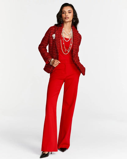 Chico's Women | Emme Wide-Leg Trouser Ponte Pants CARMINE RED