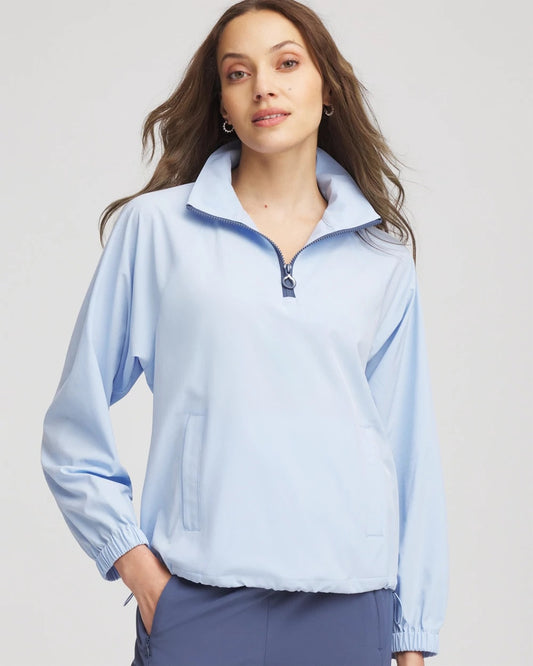 Chico's Women | Zenergy® UPF Half-Zip Mockneck Top DELPHINIUM BLUE
