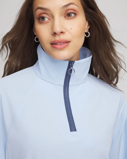 Chico's Women | Zenergy® UPF Half-Zip Mockneck Top DELPHINIUM BLUE
