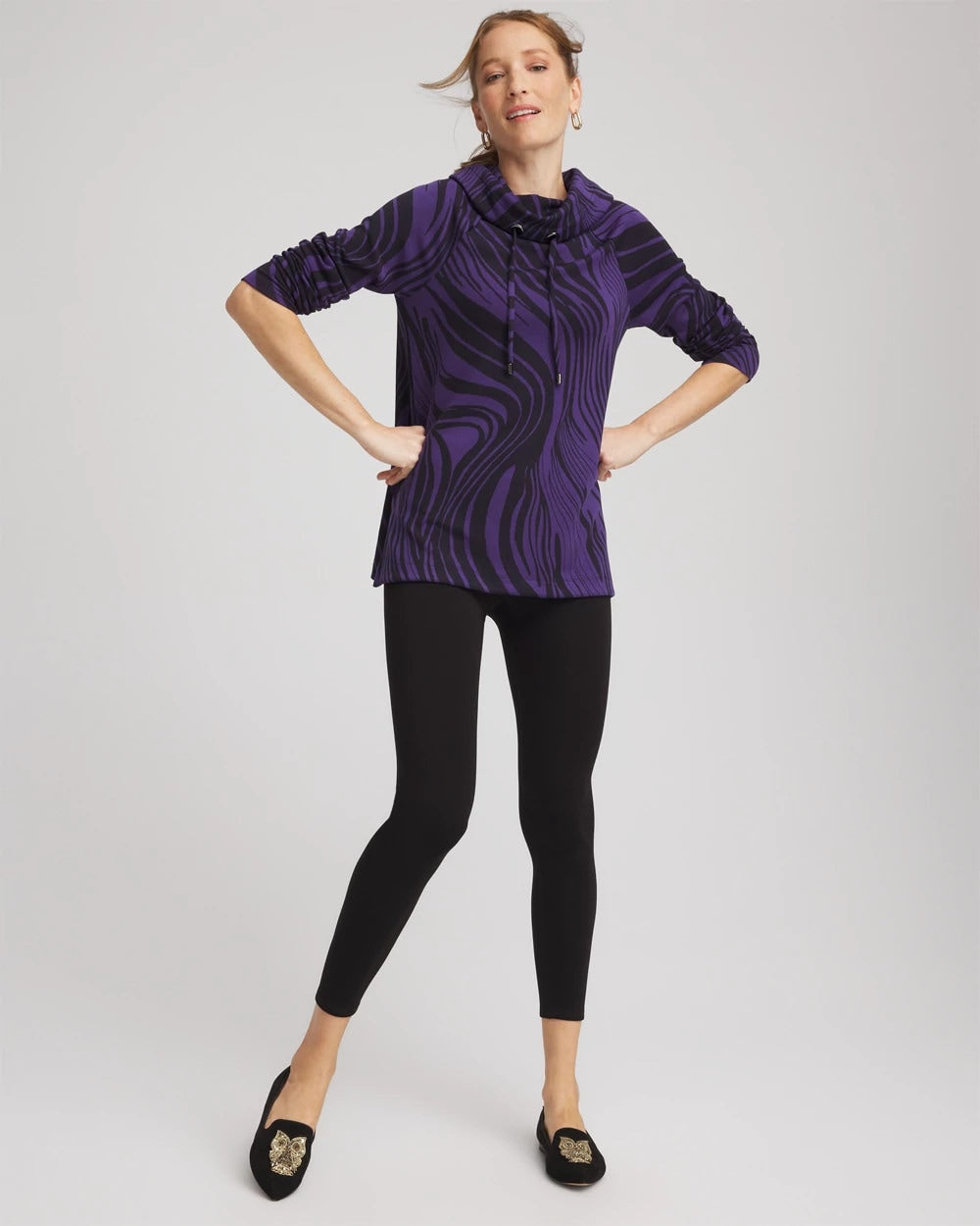 Chico's Women | Zenergy® Soft Zebra Tunic PURPLE ELIXIR