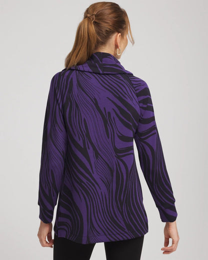 Chico's Women | Zenergy® Soft Zebra Tunic PURPLE ELIXIR