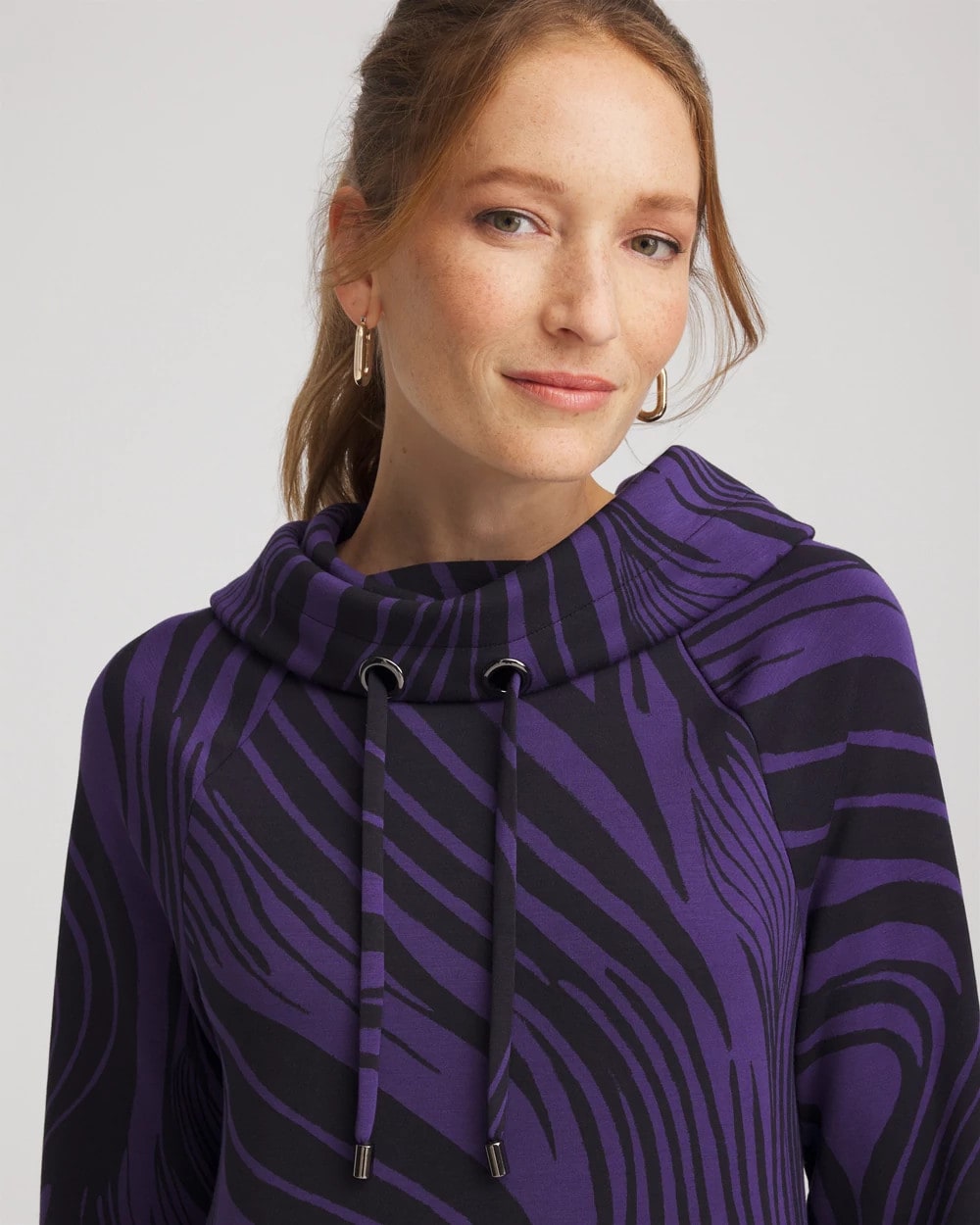 Chico's Women | Zenergy® Soft Zebra Tunic PURPLE ELIXIR