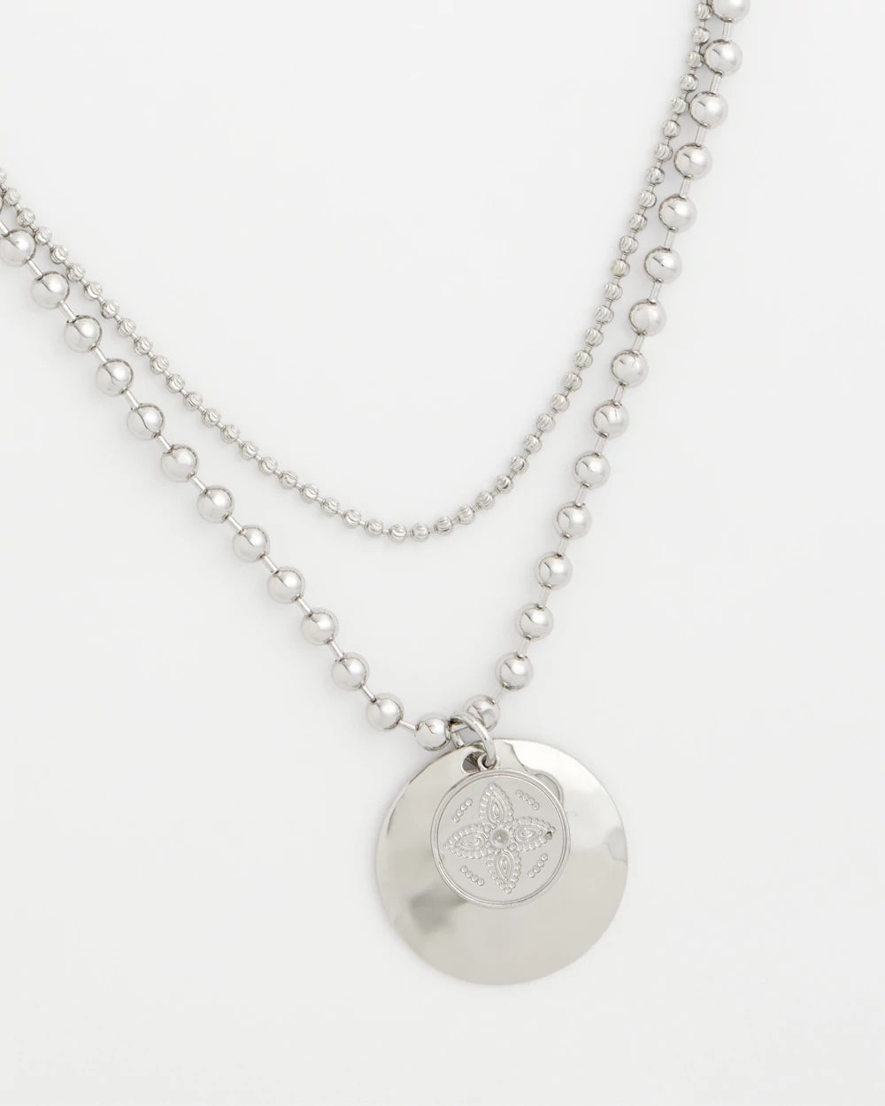Chico's Women | Short Silver Ball Chain Pendant SILVER
