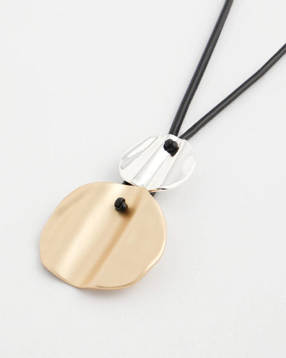 Chico's Women | Crinkle Mixed Metal Pendant MIXED METALS