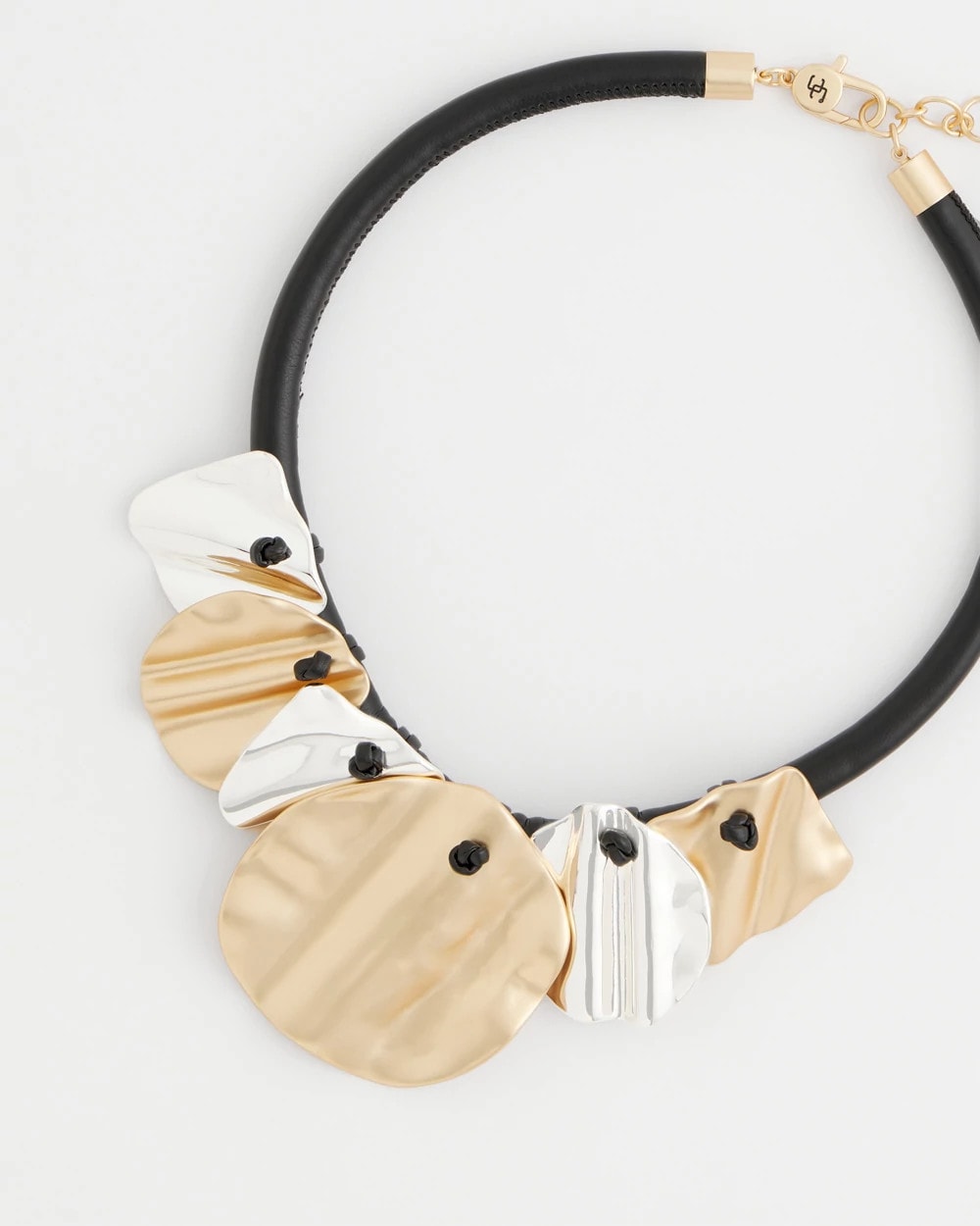 Chico's Women | Crinkle Mixed Metal Bib Necklace MIXED METALS