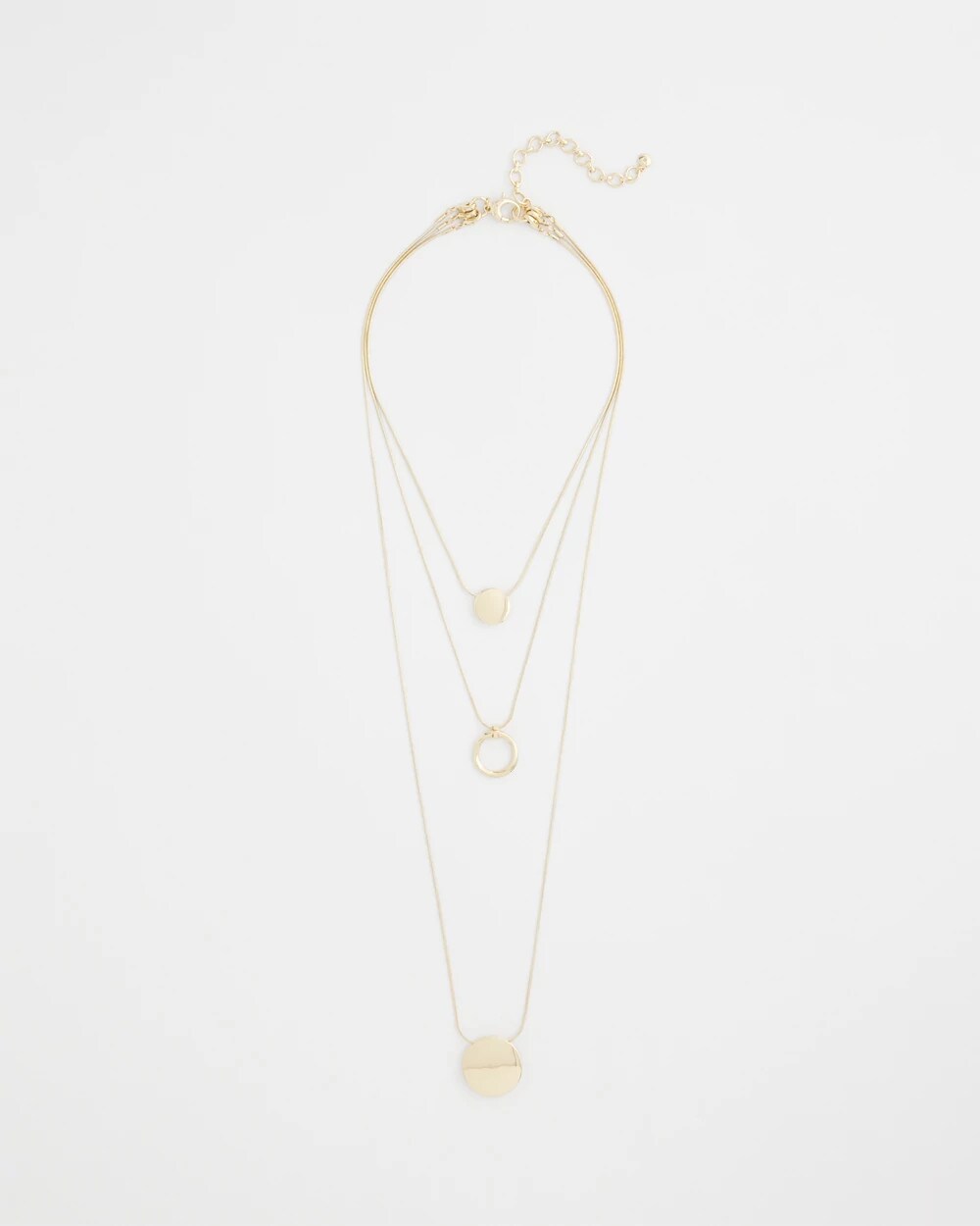 Chico's Women | Gold Triple Pendant Necklace GOLD