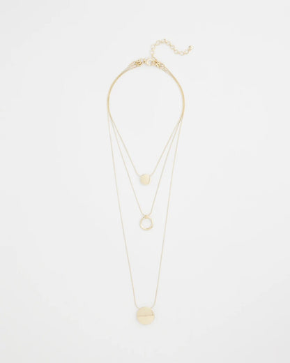 Chico's Women | Gold Triple Pendant Necklace GOLD