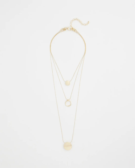 Chico's Women | Gold Triple Pendant Necklace GOLD