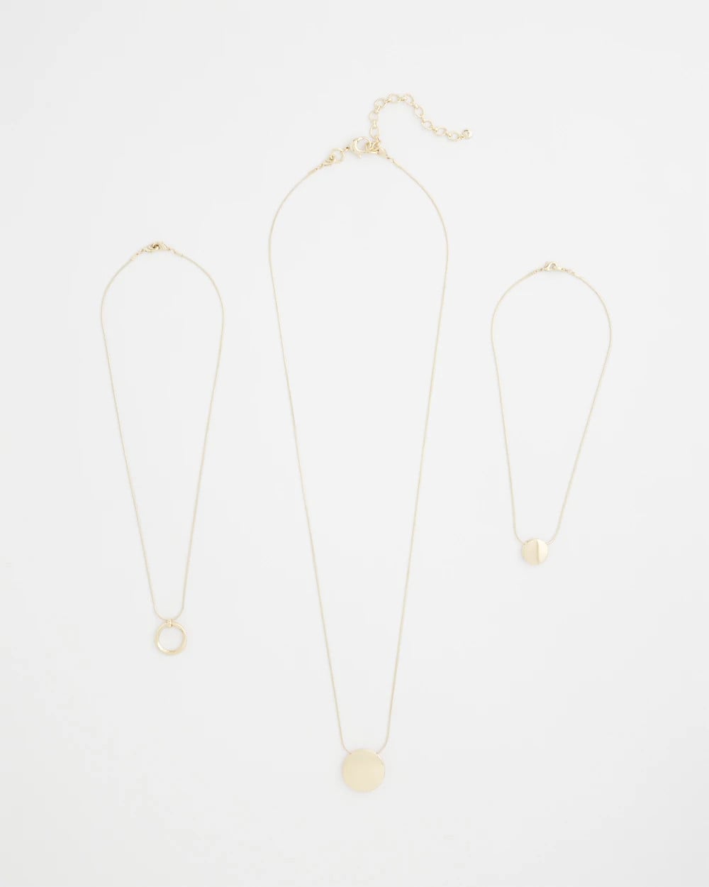 Chico's Women | Gold Triple Pendant Necklace GOLD