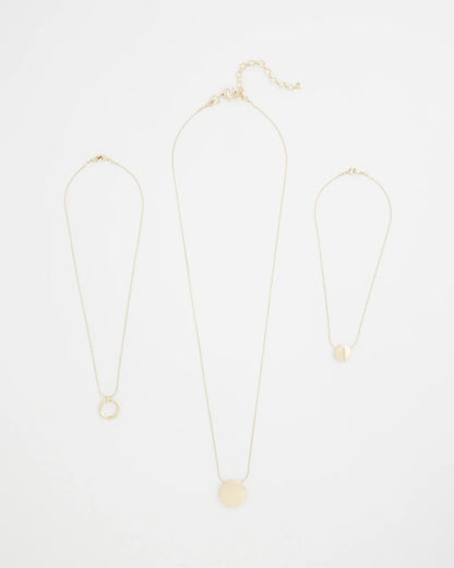 Chico's Women | Gold Triple Pendant Necklace GOLD