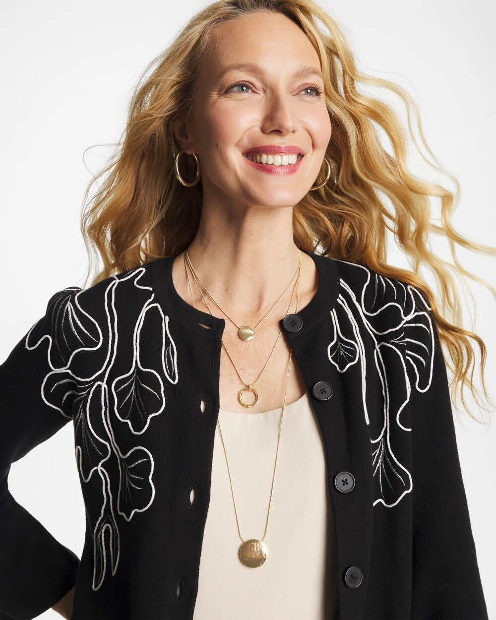Chico's Women | Gold Triple Pendant Necklace GOLD