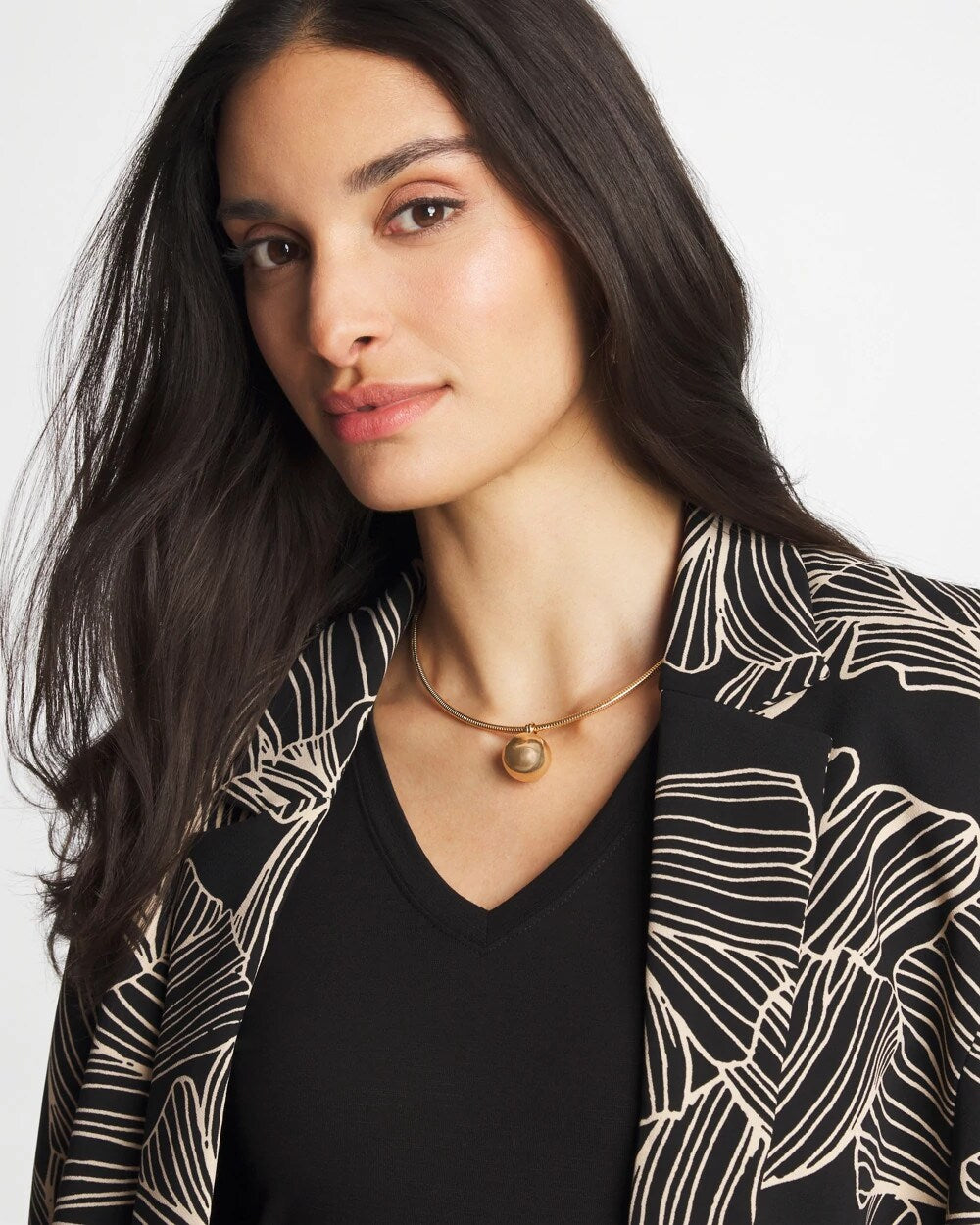 Chico's Women | Gold Bead Collar Necklace GOLD