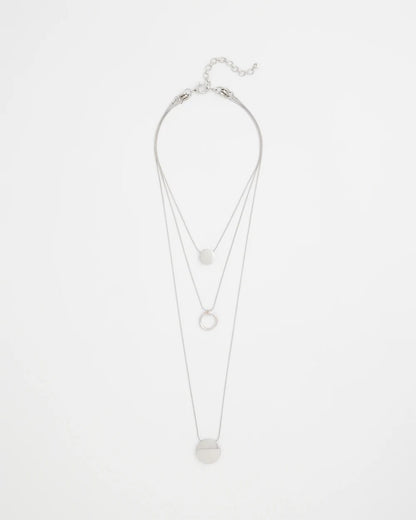 Chico's Women | Silver Triple Pendant Necklace SILVER