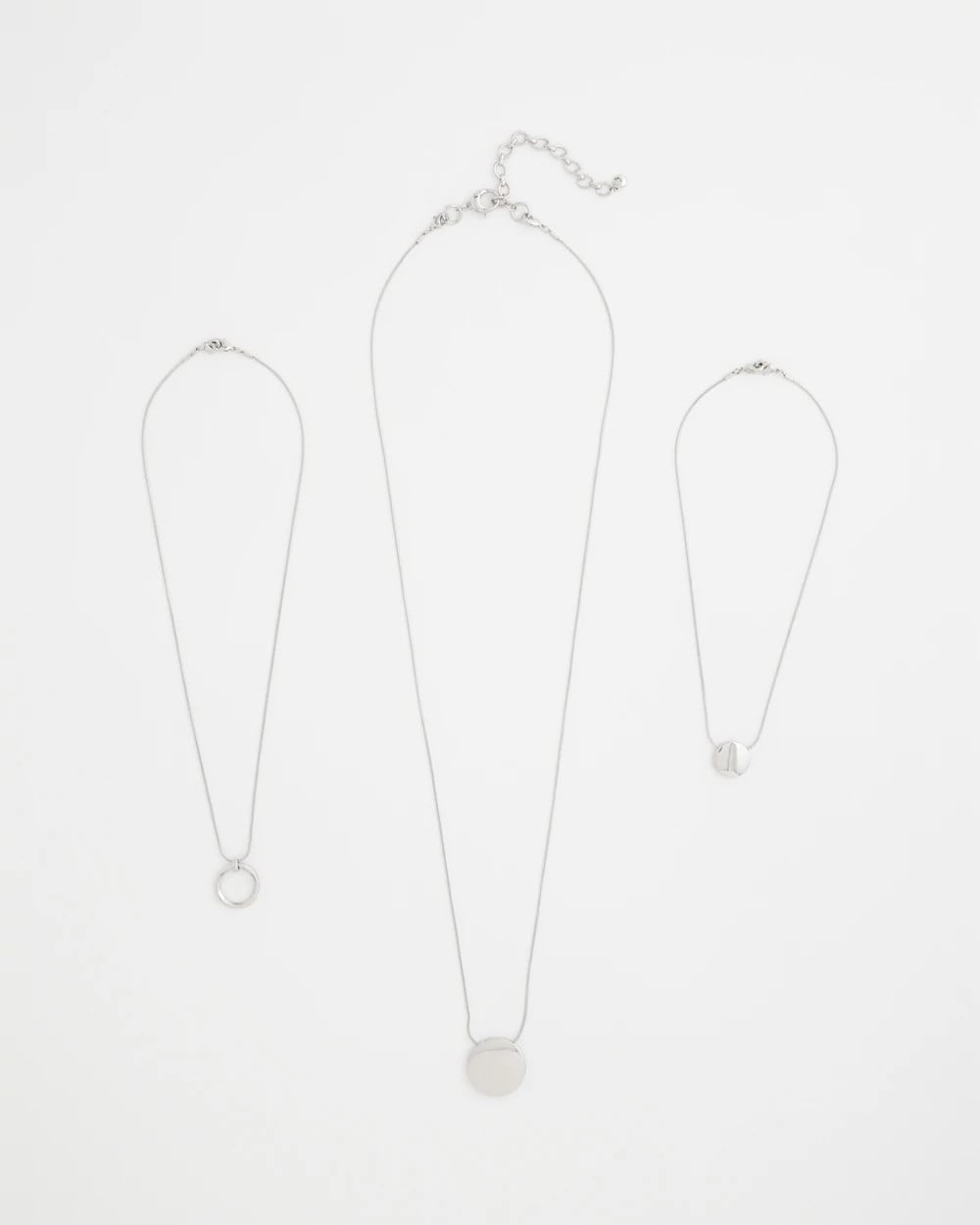 Chico's Women | Silver Triple Pendant Necklace SILVER