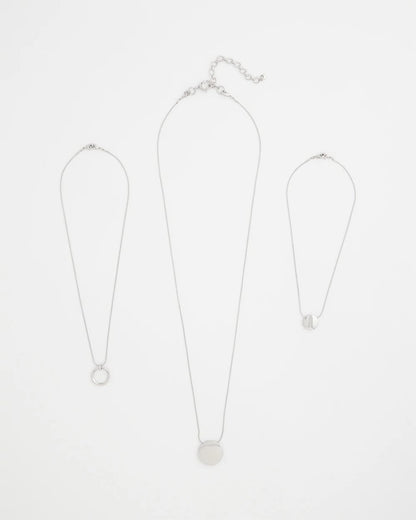 Chico's Women | Silver Triple Pendant Necklace SILVER