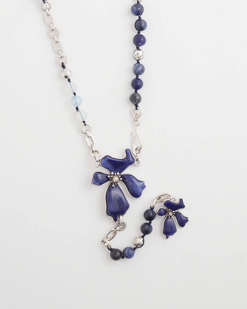Chico's Women | Blue Flower Long Y-Necklace BLUE