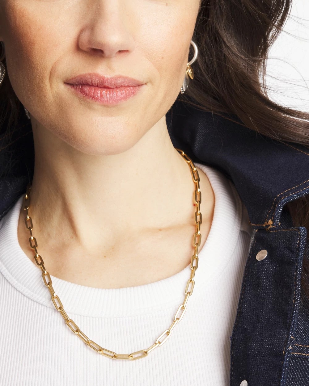 Chico's Women | Mixed Metal Heart Charm Necklace MIXED METALS