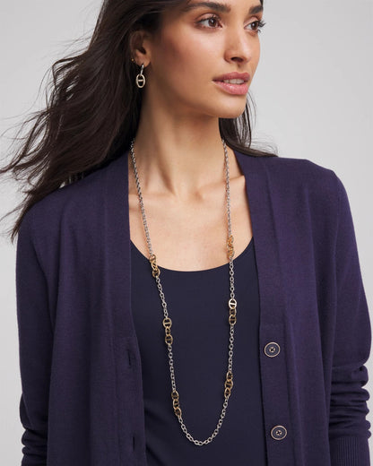 Chico's Women | Mixed Metal Link Long Necklace MIXED METALS