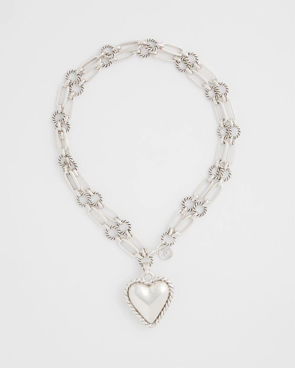 Chico's Women | Heart Twice As Nice Pendant Necklace SILVER