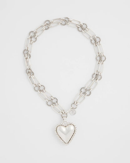 Chico's Women | Heart Twice As Nice Pendant Necklace SILVER