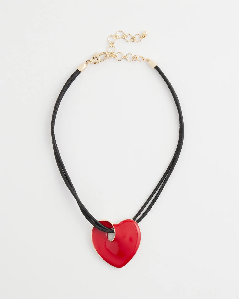 Chico's Women | Red Enamel Heart Pendant Necklace RED