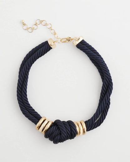 Chico's Women | Navy Knot Rope Necklace NAVY