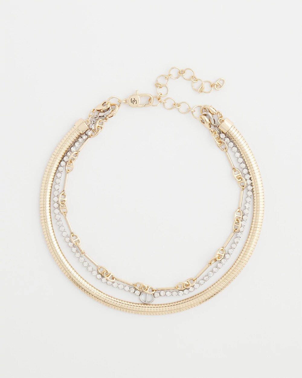 Chico's Women | Mixed Metal Link Triple-Strand Necklace MIXED METALS