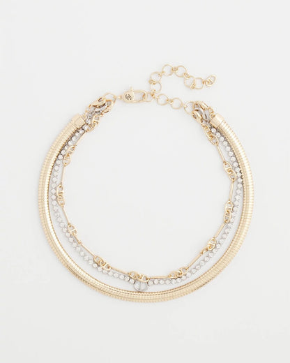 Chico's Women | Mixed Metal Link Triple-Strand Necklace MIXED METALS