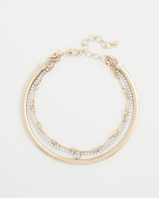 Chico's Women | Mixed Metal Link Triple-Strand Necklace MIXED METALS